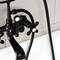 Kingston Brass AE57T0 Wall Mount Tub Faucet with Hand Shower, Matte Black AE57T0 - alternate 5
